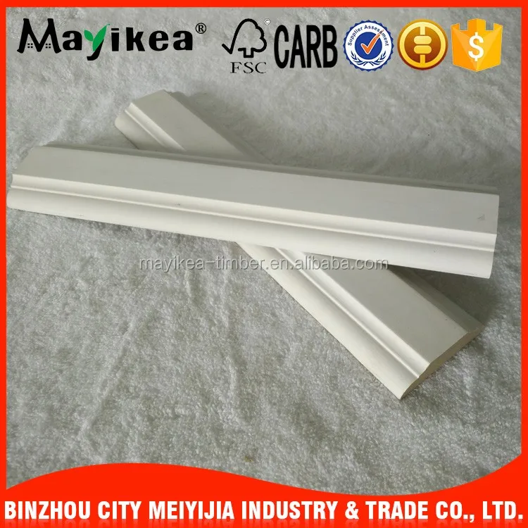 Factory directly provide customized size durable cheap white mdf moulding