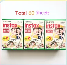 Fuji Fujifilm Instax Mini 8 Film Blanc 3 Packs 60 Sheets Film For 7s 8 90 25 55 Share SP-1 Fuji Mini Instant Camera