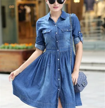 plus size jean shirt dress