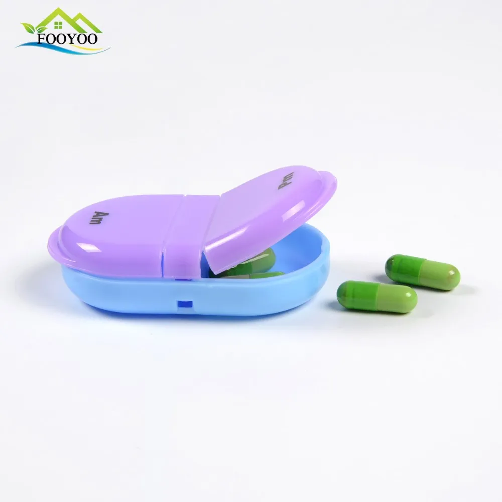 1 day am pm pill box