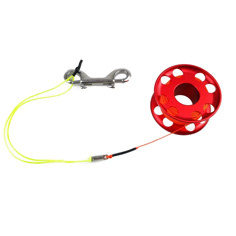 Aluminum Alloy Diving Divers Finger Spool Guide Line Reel And 15m/30m