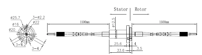 12000rpm Single Channel Medical Device Fiber Optic Slip Ring Rotary Joint Dedicated For OTC