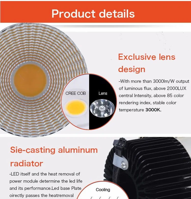 60 Degree Beam Angle 1000lm GU10 10W aluminium led spotlight
