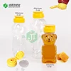 Food grade plastic containers for honey 350ml hot sale squeeze honey bottle animal shape for child empty cute honey bear bottle