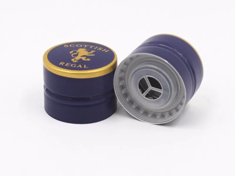 Non Refillable Aluminum Cover Plastic Insert Vodka Cap Lid Closure