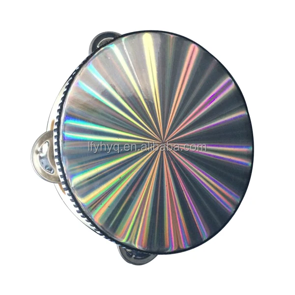Good Quality With Polyester Skin Drum Head,Colorful Tambourine Shaker