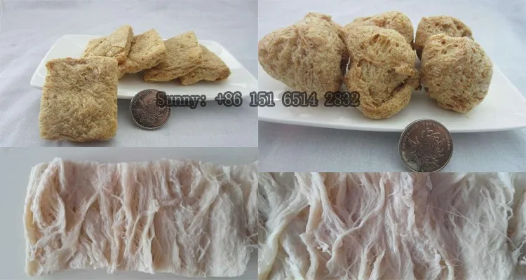 Dry Textured soya protein soya nuggets soya chunks processing machine line