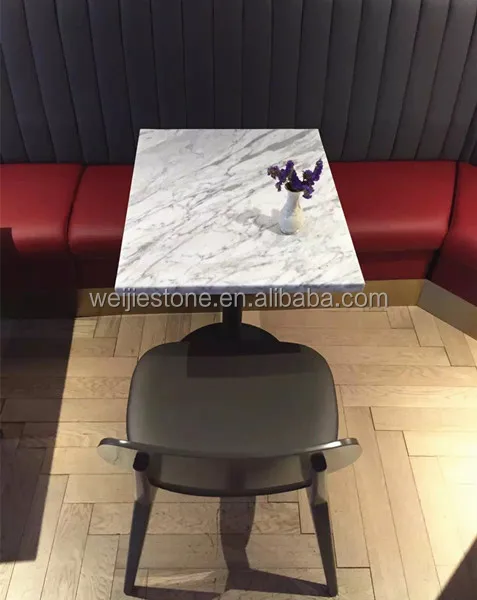 White Carrara Marble Restaurant Table Top White Carrara Marble Restaurant Table Top