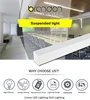 PC or louver diffuser hanging linear lighting fixture led batten suspended ceiling indoor pendant light