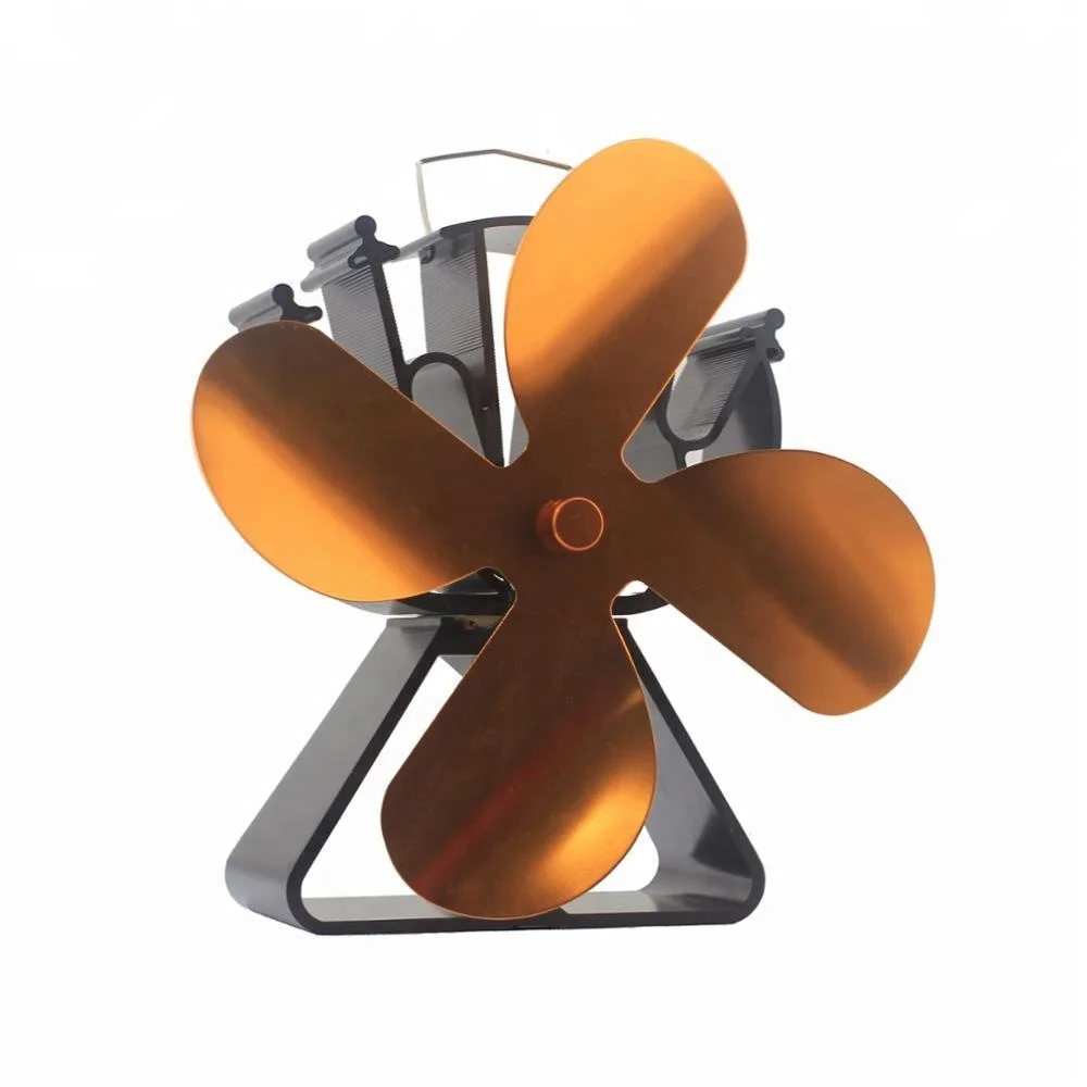 4 Blades Ecofan Stove Fan Eco Stove Fan Heat Powered Wood Free Spare