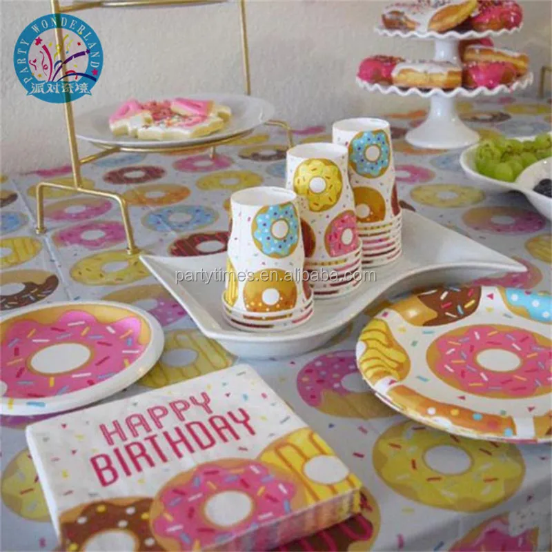 Kids Birthday Party Decor Burger Icecream Candy Doughnut Balloon Donut