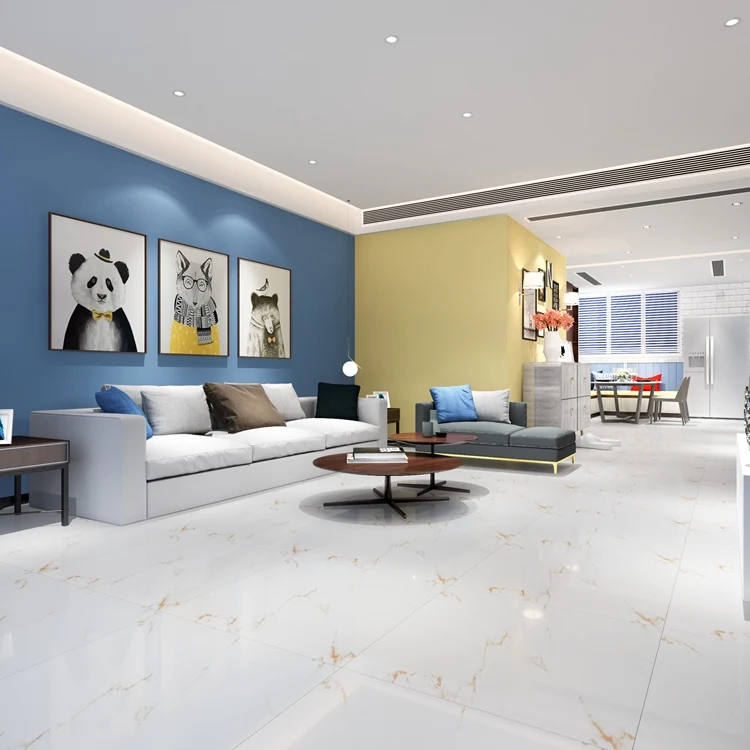 Ceramic Tile Low Price Marble White Glossy Glazed Kerala Vitrified