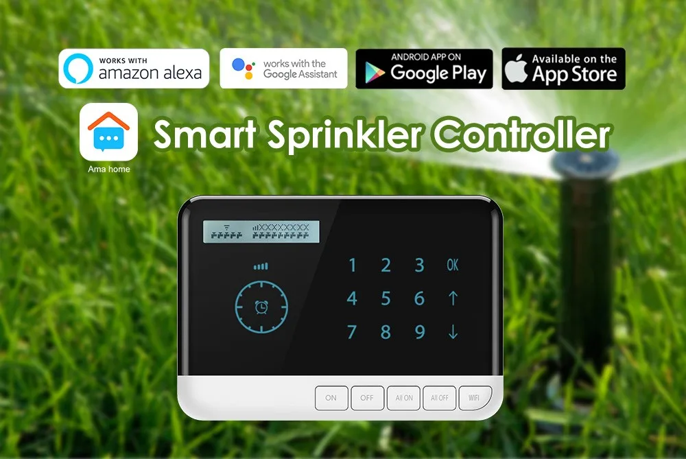 Z Wave Lawn Sprinkler Controller 9 Channels Wired Water Valve Control