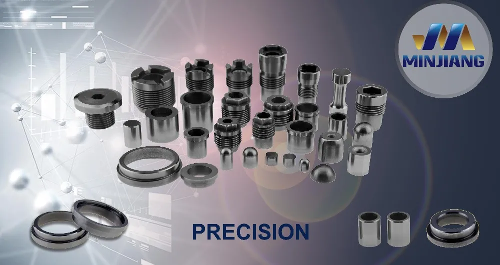 Minjiang Hot Sale Mechanical solid carbide stationary seal ring tungsten carbide sleeve