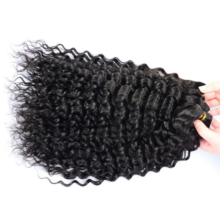 100 Human Hair Weaving 3 Bundles Deal Wholesale Water Wave Virgin Brazilian Hair