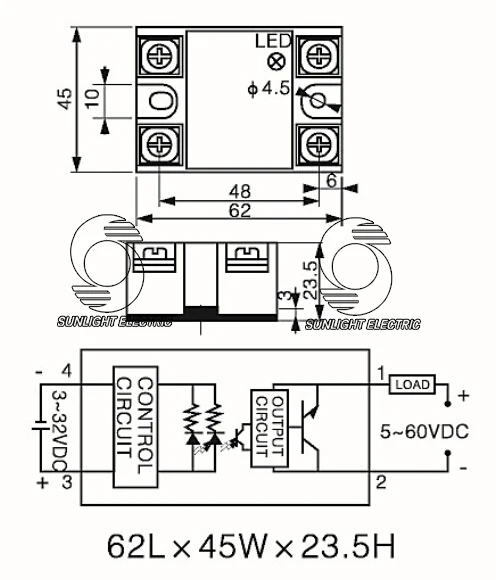 SSR Panel/Kühlkörper-Halterung Digital Input: 3 ~ 32vdc 25 ~ 120a 480vac Zero Cross 