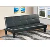 Black leather small pvc french style sofa bed