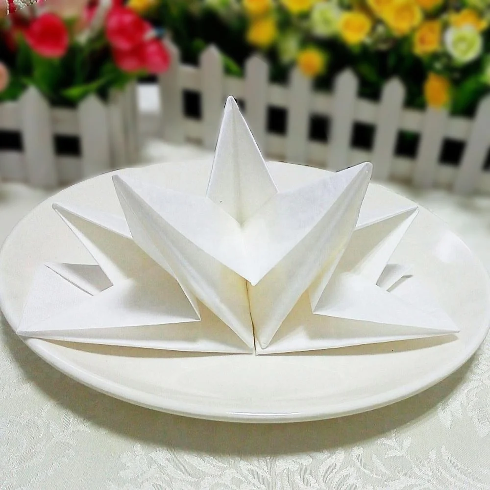 定制印刷预折叠晚餐餐巾纸质量好