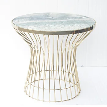 Stainless Steel Base Marble Round Edge Coffee Table Frame Mesh Wire Stainless Steel Base Marble Round Edge Coffee Table Frame Mesh Wire