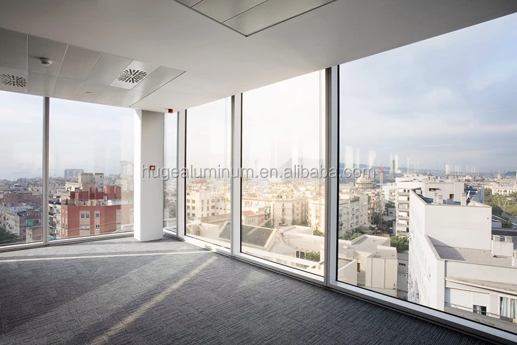 Chinese Supplier Huge Aluminum Curtain Wall Window Floor To