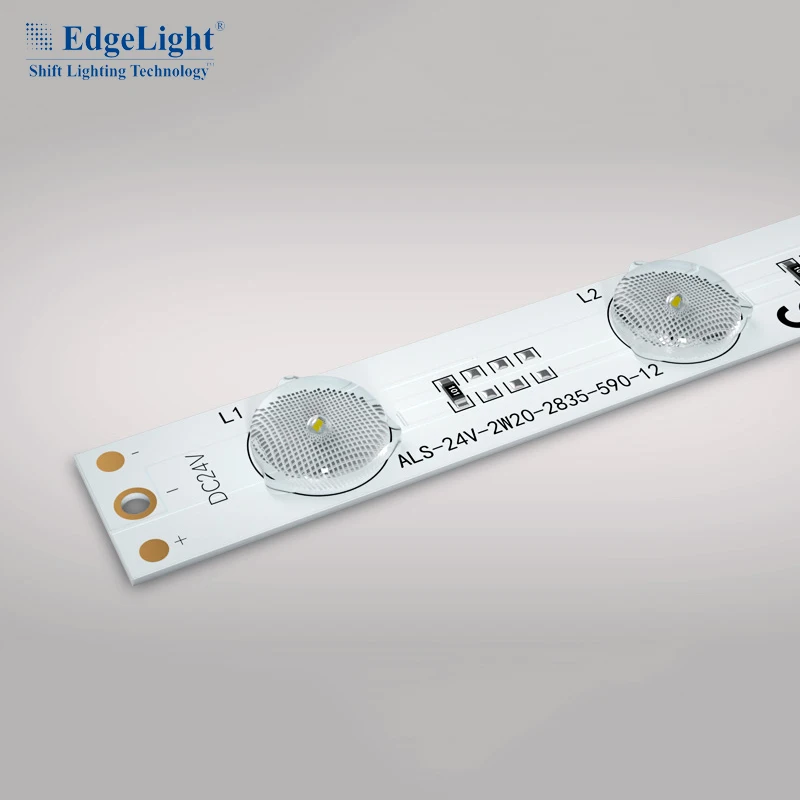 590mm high quality 24V smd 2835 led light strip bar with pmma lens