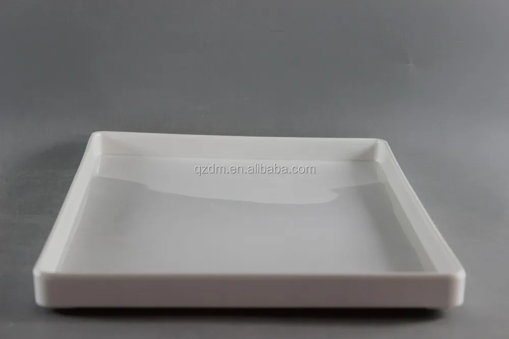 34x25cm Melamine Serving Tray For Food White