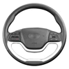 Design Your Own Black Artificial Leather Hand Stitched DIY Wrap Steering Wheel Cover for Kia Morning 2011-2016 Picanto 2012-2015