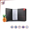 Promotion Gift Customized Branding Label A5 PU Leather Presentation Folder With Pen Holder and Notepad Folder