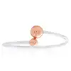 Fancy Torque Flex Bangle Rose Gold Heart women Bracelet