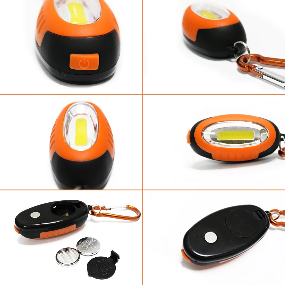 Wholesale price COB mini LED flashlight key chain light with magnet supplier