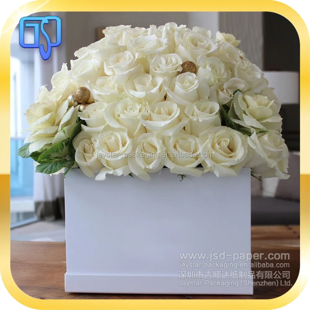 Big Fresh Rose Flower Box Luxury Long Gift Box Packaging For Flower
