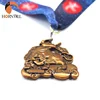 Custom painted state title metal medal