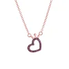 Fashion Luxury Crown Heart Rose Gold 925 Sterling Silver Jewellery Necklace