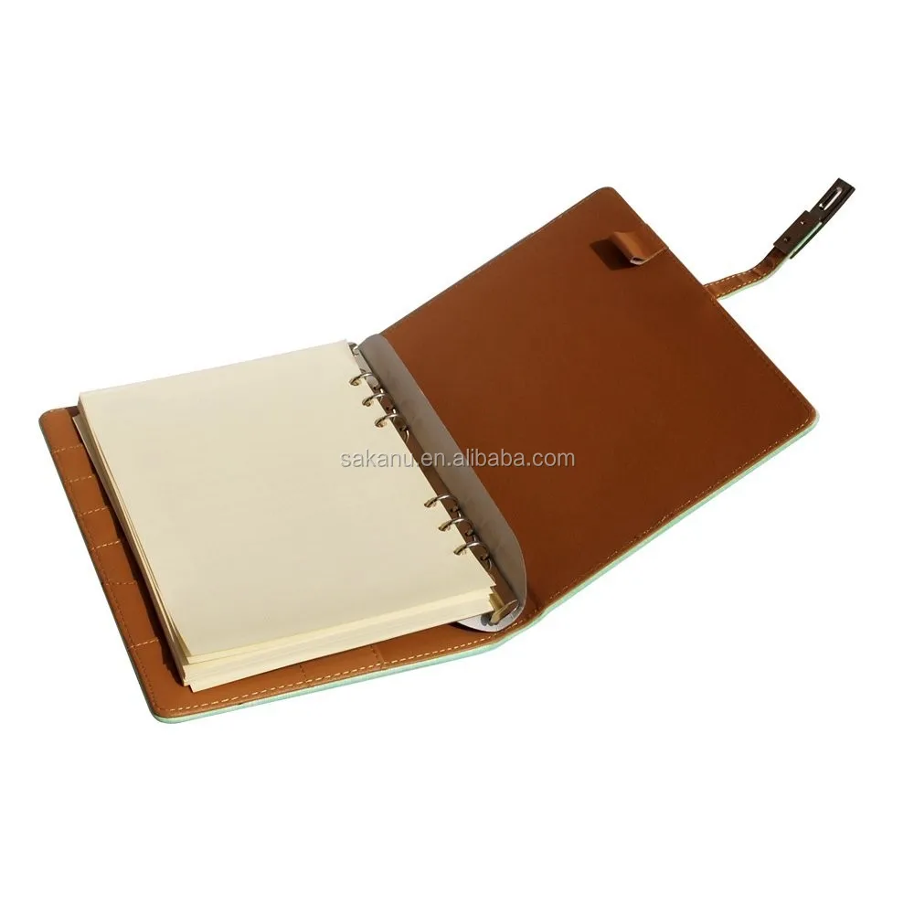 Customize Wholesale A5 Ring Binder Pu/faux Leather Notebook Diary Buy A5 Faux Leather Notebook