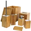 Design bamboo 8 Piece Bathroom Accessory Set