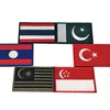 ASIA COUNTRY FLAG Patch Singapore, Turkey, Pakistan, Malaysia, Thailand, Laos FLAG Patch Tactical patch stock