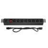 10A/16A 1U 8 outlets IEC C13 PDU with C13-C14 cables optional