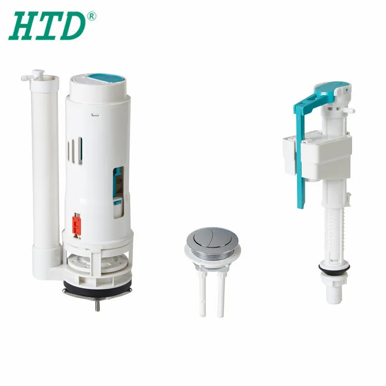 
HTD ABS fittings push button upc dual flush toilet valves 