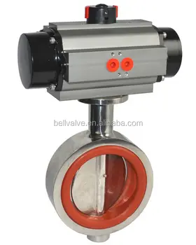 butterfly steel casting pneumatic inch valve fluid control larger