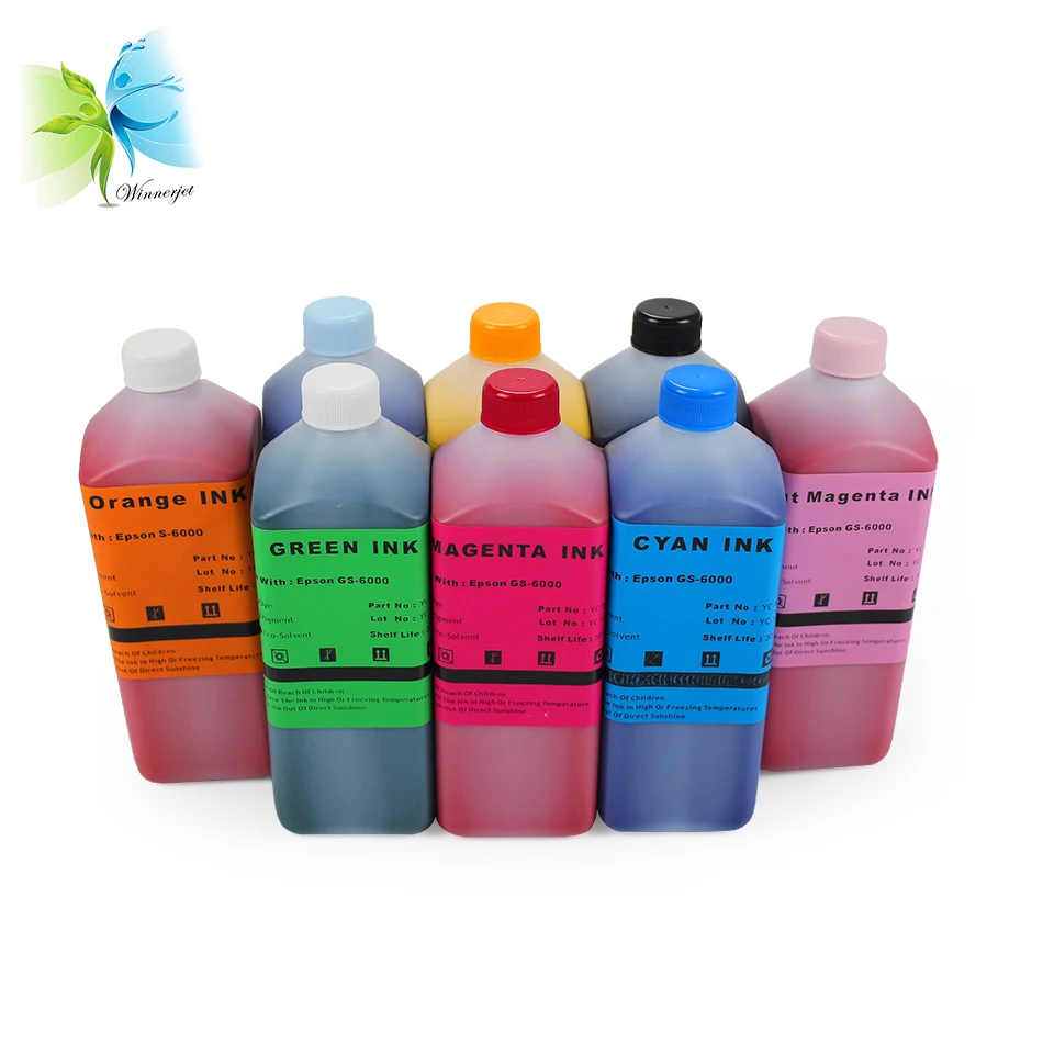 Winnerjet 1000ml Refill Ink Gs 6000 Eco Solvent Ink For Epson Stylus Pro Gs6000 Printer Inkjet