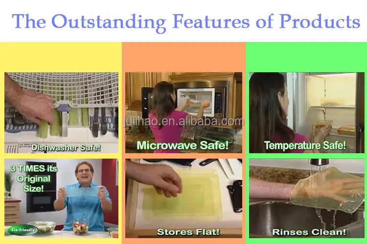 LFGB food grade silicone plastic wrap stretch film