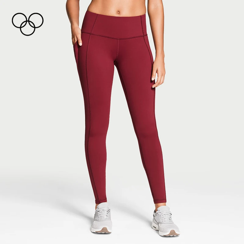 Cotton Lycra Active Spot Run RED Womens Leggings Full Length Hight Quality