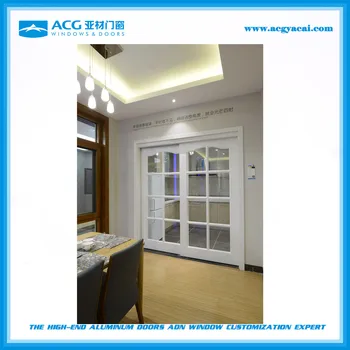 French Door Aluminum Frame White Color Interior Decorative Glass Sliding Door Without Tracks Buy Aluminum Frame White Color Interior Decorative