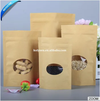 Cheap price ziplock kraft paper bag for coffee packing