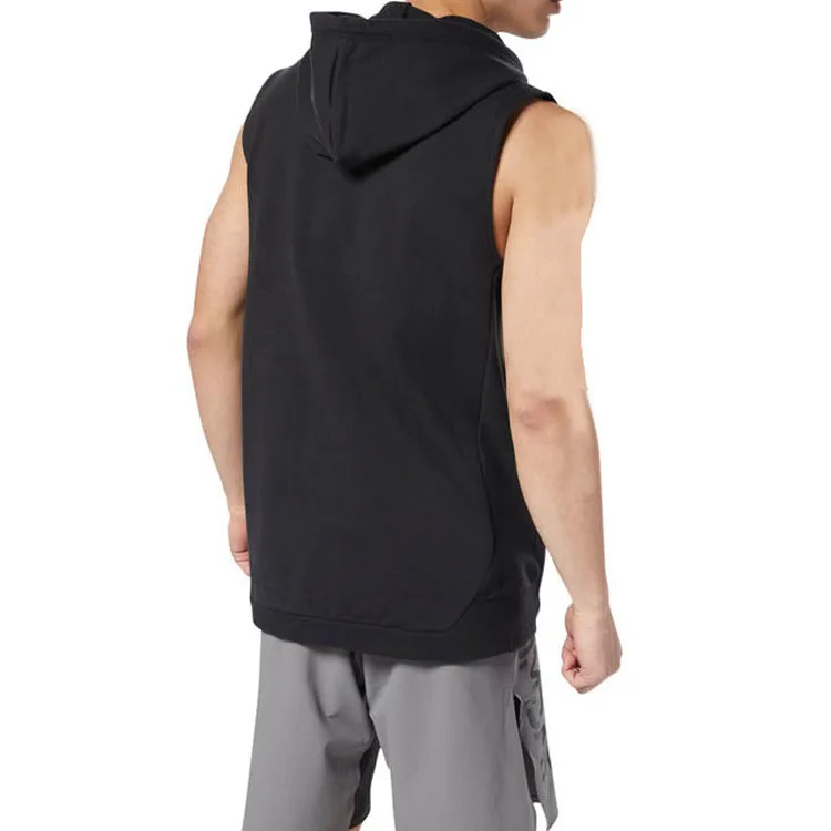 Wholesale Custom Sleeveless Tshirt Mens Short Sleeve Hoodie 100