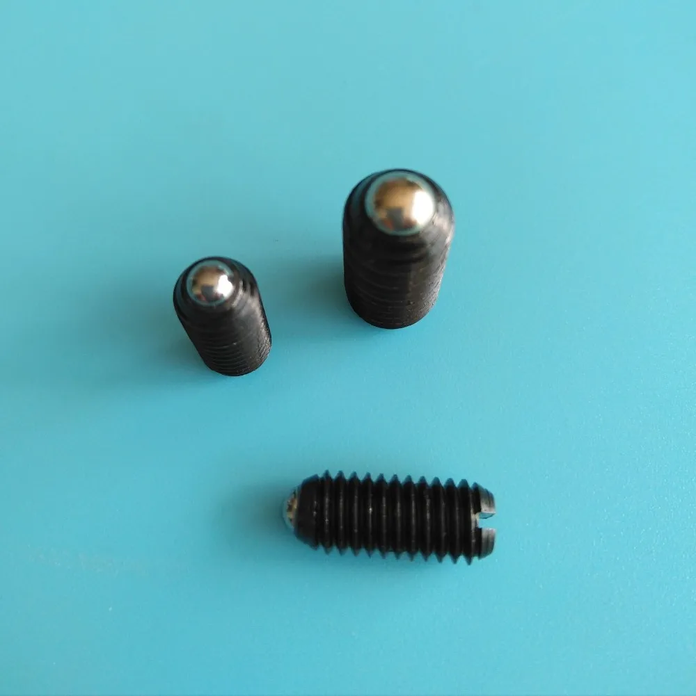 Slotted Spring Plunger With Ball Tip With Oxidation Blackening Of Steel