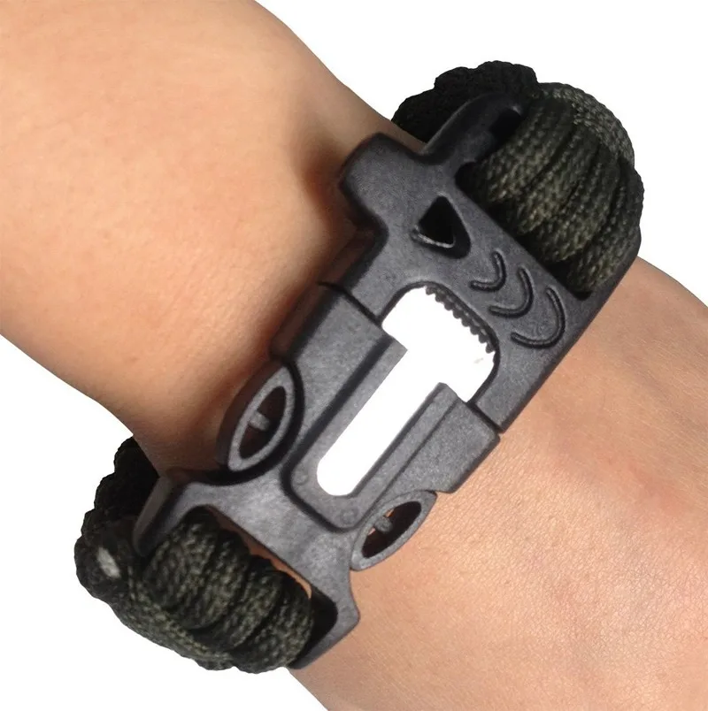 2018 New Hidden Knife Outdoor Survival Paracord Bracelet With Compass