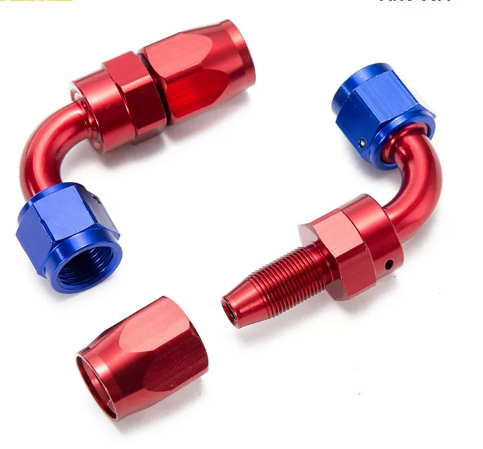 An8 An -8 90 Degree Red Hose Fitting 3 Pack 