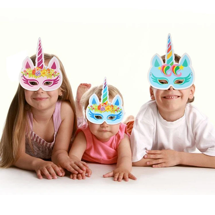 factory wholesale cheap paper unicorn kids masks buy kids unicorn