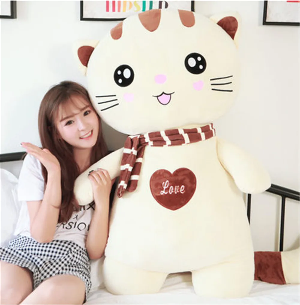 Fancytrader Cute Stuffed Soft Plush Cat Toys Big Anime Children Gifts Cats Doll Pillow 3